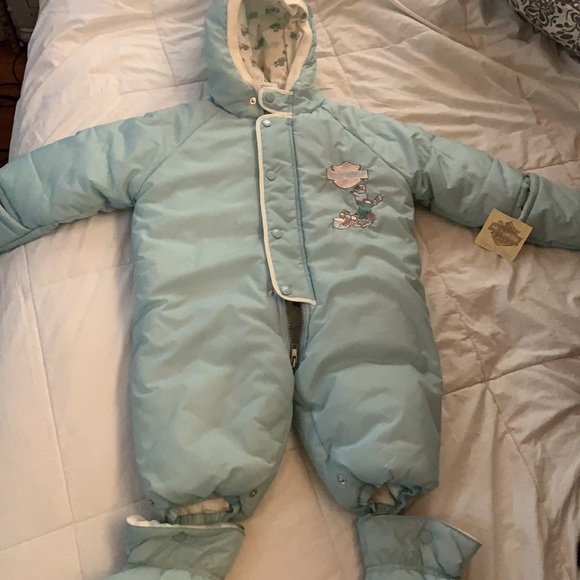 Harley Davidson Light Blue Snowsuit NEW WITH TAGS - Picture 8 of 8